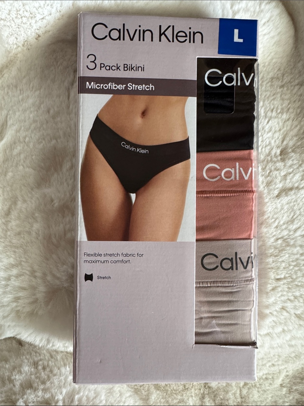Calvin Klein 3-Pack Bikini Briefs - Black, Dusty Pink, Taupe